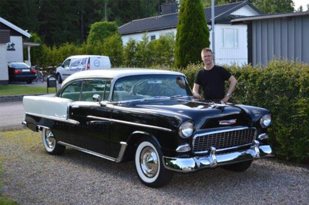 Köpare av 1955 Chevrolet importerad från USA