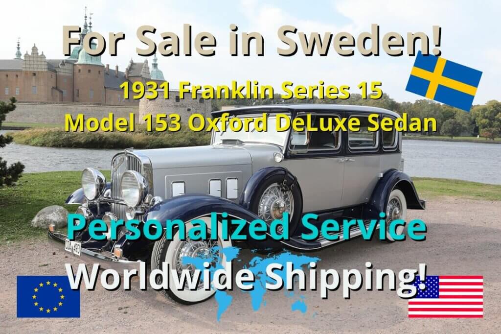 A nice 1931 Franklin Series 15 for sale in Sweden
